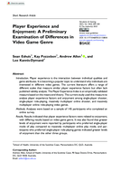 Player Experience and Enjoyment: A Preliminary Examination of Differences in Video Game Genre