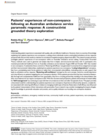 Patients’ experiences of non-conveyance following an Australian ambulance service paramedic response: A constructivist grounded theory exploration