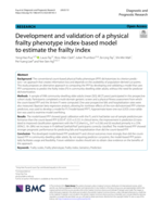 Development and validation of a physical frailty phenotype index-based model to estimate the frailty index