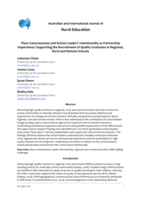 Place Consciousness and School Leaders' Intentionality as Partnership Imperatives