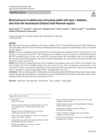 Blood pressure in adolescents and young adults with type 1 diabetes: data from the Australasian Diabetes Data Network registry