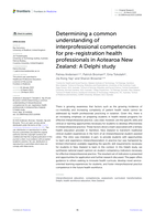 Determining a common understanding of interprofessional competencies for pre-registration health professionals in Aotearoa New Zealand: A Delphi study