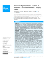 Methods of performance analysis in women’s Australian football: a scoping review