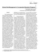 Ethical Risk Management in Co-operative Education Programs
