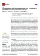 Investigation of Best Practices for Venom Toxin Purification in Jellyfish towards Functional Characterisation