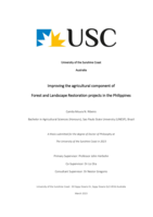 Improving the agricultural component of Forest and Landscape Restoration projects in the Philippines