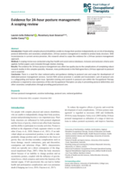 Evidence for 24-hour posture management: A scoping review