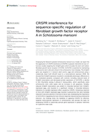 CRISPR interference for sequence-specific regulation of fibroblast growth factor receptor A in Schistosoma mansoni