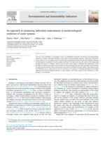 An approach to measuring individual endorsement of social-ecological resilience of water systems