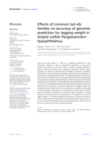 Effects of common full-sib families on accuracy of genomic prediction for tagging weight in striped catfish Pangasianodon hypophthalmus
