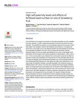 High self-paternity levels and effects of fertilised-seed number on size of strawberry fruit