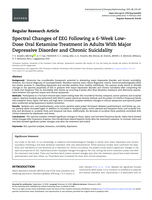 Spectral Changes of EEG Following a 6-Week Low-Dose Oral Ketamine Treatment in Adults With Major Depressive Disorder and Chronic Suicidality