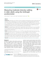 Measuring moderate-intensity walking in older adults using the ActiGraph accelerometer