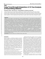 Long-Term Strength Adaptation: A 15-Year Analysis of Powerlifting Athletes
