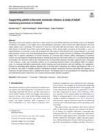 Supporting adults to become numerate citizens: a study of adult numeracy provision in Ireland