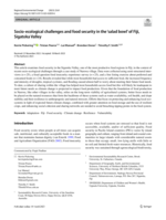 Socio-ecological challenges and food security in the ‘salad bowl’ of Fiji, Sigatoka Valley