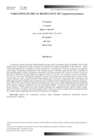 Variations in decay resistance of cryptomeria fortunei