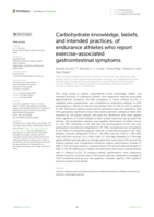 Carbohydrate knowledge, beliefs, and intended practices, of endurance athletes who report exercise-associated gastrointestinal symptoms
