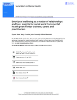Emotional wellbeing as a matter of relationships and love: insights for social work from mental health peer mentor trainees, carers and practitioners