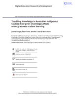 Troubling knowledge in Australian Indigenous Studies: how prior knowledge affects undergraduate student learning