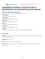 Geographical variation in Canarium indicum (Burseraceae) nut characteristics across Vanuatu