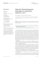 Editorial: Phytotherapeutic alternatives in veterinary medicine, vol II
