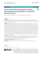 Factors associated with physical activity participation among children: a systematic review protocol