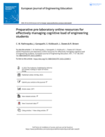 Preparative pre-laboratory online resources for effectively managing cognitive load of engineering students