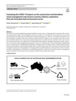 Evaluating the COVID-19 impacts on the construction and demolition waste management and resource recovery industry: experience from the Australian built environment sector