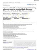 Improving sustainability teaching by grouping and interrelating pedagogical approaches and sustainability competences: Evidence from 15 Worldwide Higher Education Institutions