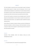 Clinical learning for pre-registration nursing students: a viva voce approach during COVID-19