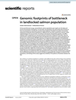 Genomic footprints of bottleneck in landlocked salmon population