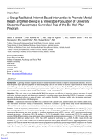 A Group-Facilitated, Internet-Based Intervention to Promote Mental Health and Well-Being in a Vulnerable Population of University Students: Randomized Controlled Trial of the Be Well Plan Program