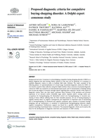 Proposed diagnostic criteria for compulsive buying-shopping disorder: A Delphi expert consensus study