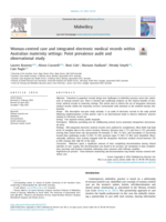 Woman-centred care and integrated electronic medical records within Australian maternity settings: Point prevalence audit and observational study
