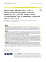 Recruitment, adherence and attrition challenges in internet-based indicated prevention programs for eating disorders: lessons learned from a randomised controlled trial of ProYouth OZ