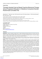 Therapist-Assisted Internet-Based Cognitive Behavioral Therapy Versus Progressive Relaxation in Obsessive-Compulsive Disorder: Randomized Controlled Trial
