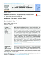 Predictors of response to cognitive behaviour therapy for obsessive-compulsive disorder