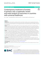 Contemporary treatment of anxiety in primary care: a systematic review and meta-analysis of outcomes in countries with universal healthcare