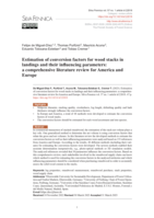 Estimation of conversion factors for wood stacks in landings and their influencing parameters: a comprehensive literature review for America and Europe