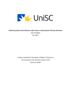 Exploring factors that influence older drivers in planning for driving retirement