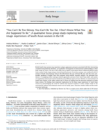 "You Can't Be Too Skinny. You Can't Be Too Fat. I Don't Know What You Are Supposed To Be.": A qualitative focus group study exploring body image experiences of South Asian women in the UK