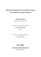 Multi-omics investigation across the life-history stages of the red seaweed, Asparagopsis taxiformis