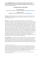 Teaching Cultural Legal Studies