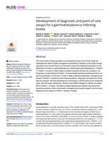 Development of diagnostic and point of care assays for a gammaherpesvirus infecting koalas