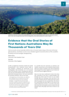 Evidence that the oral stories of first nations Australians may be thousands of years old