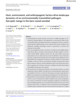Host, environment, and anthropogenic factors drive landscape dynamics of an environmentally transmitted pathogen: Sarcoptic mange in the bare-nosed wombat