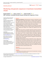 Monitoring viral genomic sequences in transfusion-transmitted viruses