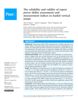 The reliability and validity of repeat power ability assessments and measurement indices in loaded vertical jumps