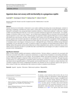 Agonism does not covary with territoriality in a gregarious reptile